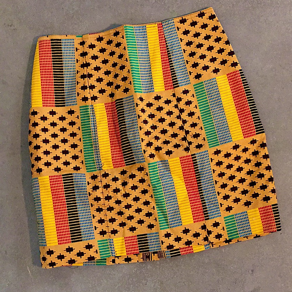 Custom Made African Print Short Skirt